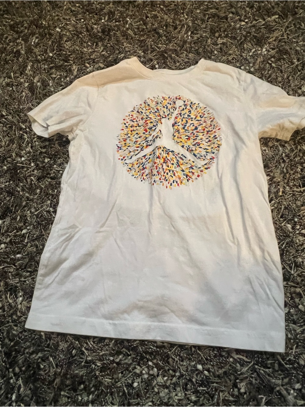 Jordan Boys Jumpman Graphic T-Shirt Youth Medium 10-12 White